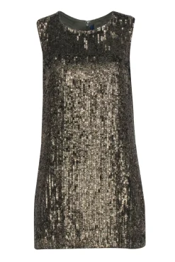 Polo Ralph Lauren - Olive Green Sequin Sleeveless Mini Dress Sz 10