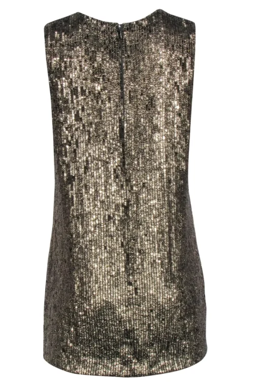 Polo Ralph Lauren - Olive Green Sequin Sleeveless Mini Dress Sz 10