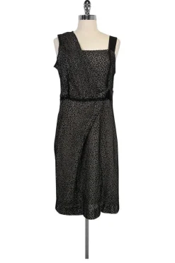 Ports 1961 - Black & Grey Eyelet Dress Sz 10