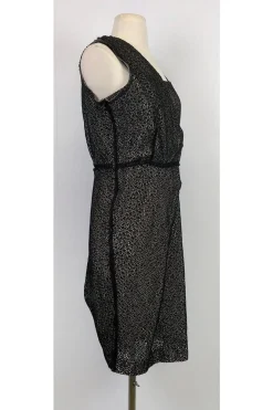 Ports 1961 - Black & Grey Eyelet Dress Sz 10