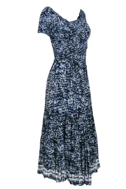 Poupette St Barth - Blue & White Tie-Dye Maxi Dress Sz M