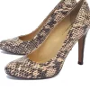 Pour La Victoire - Beige & Black Snakeskin Print Pumps Sz 9