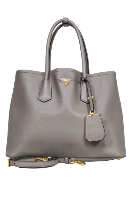 Prada - Beige Saffiano Leather Large Tote Bag