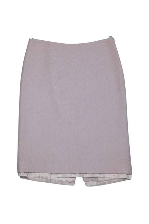 Prada - Beige Tailored Pencil Skirt Sz 2