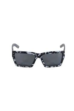 Prada - Black & White Rectangle Frame Sunglasses