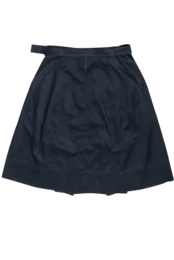 Prada - Black Belted Pleated Skirt Sz 12