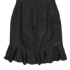 Prada - Black Flounce Wool & Silk Skirt Sz 8