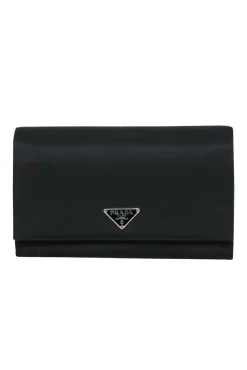 Prada - Black Fold-Over Nylon Wallet