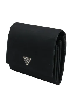 Prada - Black Fold-Over Nylon Wallet