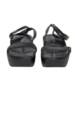 Prada - Black Leather Platform Strappy Sandals Sz 6