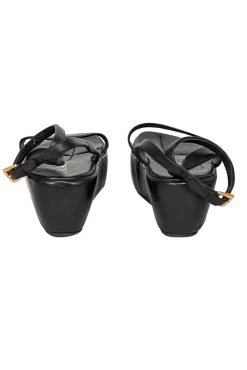 Prada - Black Leather Platform Strappy Sandals Sz 6