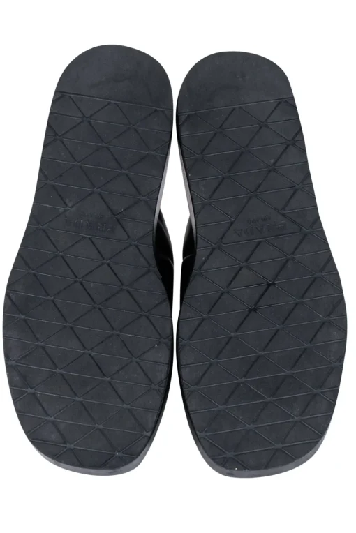 Prada - Black Leather Puff Strappy Sandals Sz 8