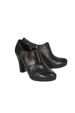 Prada - Black Leather Zipper Ankle Pumps Sz 8.5