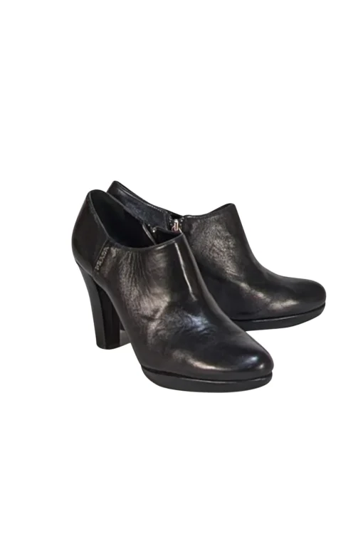 Prada - Black Leather Zipper Ankle Pumps Sz 8.5