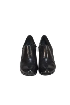 Prada - Black Leather Zipper Ankle Pumps Sz 8.5