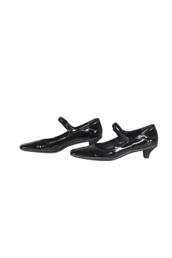 Prada - Black Patent Leather Strappy Mary Jane Pumps Sz 7.5