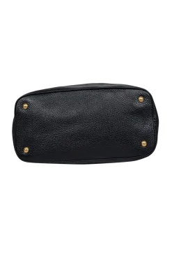 Prada - Black Pebbled Leather Shoulder Bag