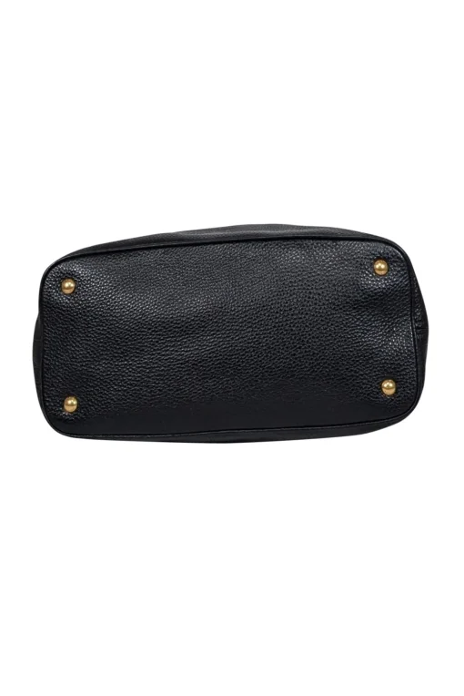 Prada - Black Pebbled Leather Shoulder Bag