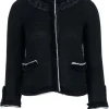 Prada - Black Tweed Embellished Jacket Sz 4