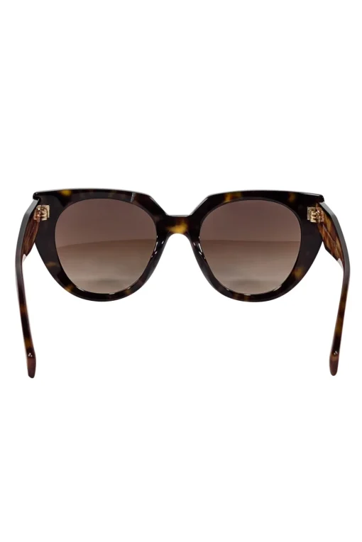 Prada - Brown Tortoise Round Cate Eye Sunglasses