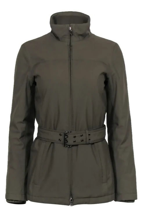 Prada - Green Nylon Utility Coat w/ Double Zip Sz P