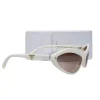 Prada - Ivory Elongated Cat Eye Sunglasses