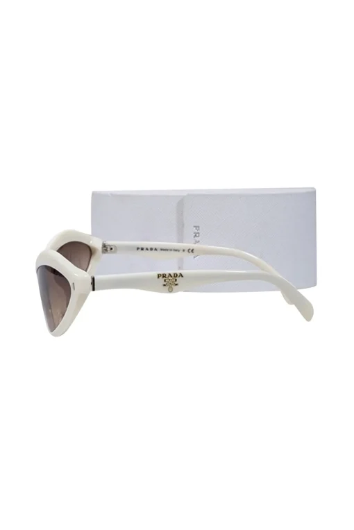 Prada - Ivory Elongated Cat Eye Sunglasses