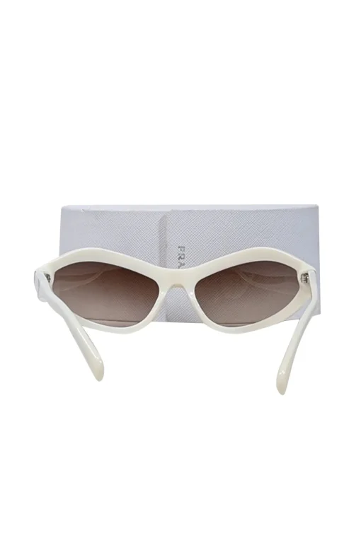 Prada - Ivory Elongated Cat Eye Sunglasses