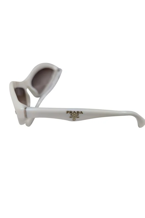 Prada - Ivory Elongated Cat Eye Sunglasses