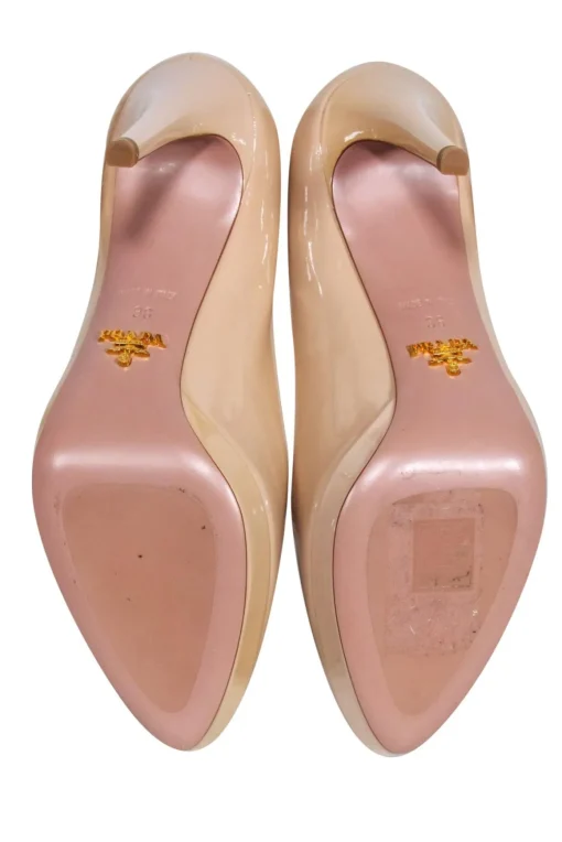 Prada - Nude Patent Leather Basic Pumps Sz 6