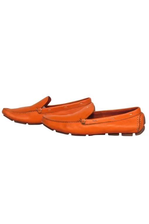Prada - Orange Leather Loafers Sz 8.5