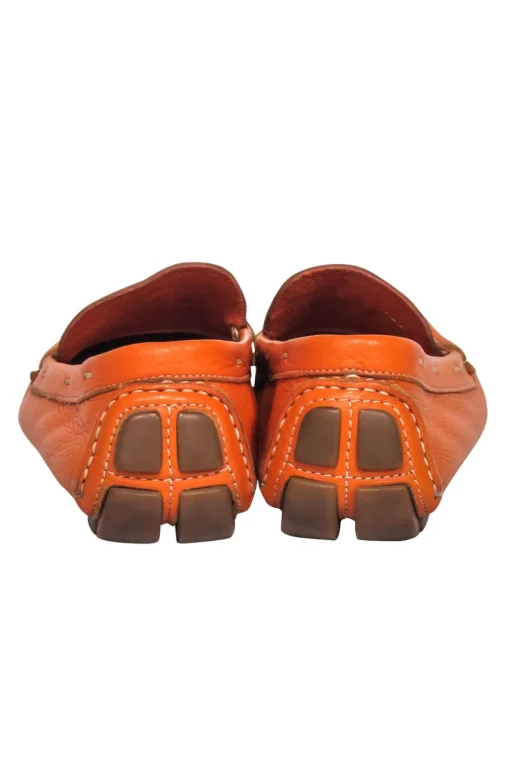 Prada - Orange Leather Loafers Sz 8.5