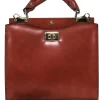 Pratesi Firenze - Tan Leather Structured Satchel
