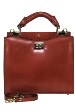 Pratesi Firenze - Tan Leather Structured Satchel