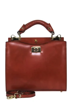 Pratesi Firenze - Tan Leather Structured Satchel