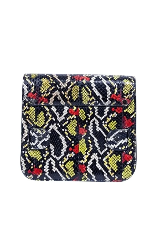 Proenza Schouler - Black & Multi Color Snake Skin Print Crossbody Bag