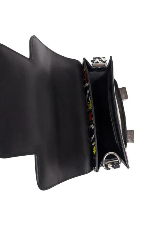 Proenza Schouler - Black & Multi Color Snake Skin Print Crossbody Bag