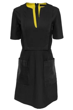 Proenza Schouler - Black Dress w/ Leather Pockets Sz 8