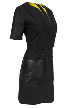 Proenza Schouler - Black Dress w/ Leather Pockets Sz 8