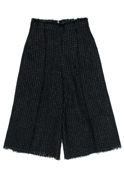 Proenza Schouler - Black Tweed Wide Leg Culottes Sz 8