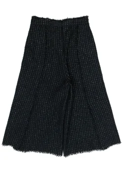 Proenza Schouler - Black Tweed Wide Leg Culottes Sz 8