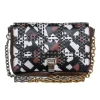 Proenza Schouler - Brown, Black & White Crossbody Bag w/ Mixed Metal Chain Strap