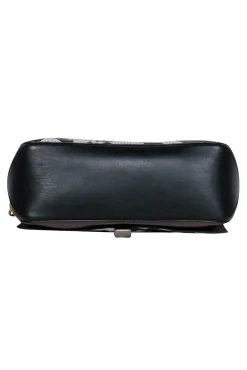 Proenza Schouler - Brown, Black & White Crossbody Bag w/ Mixed Metal Chain Strap