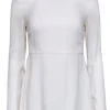 Proenza Schouler - White Long Sleeve Top w/ Cut Out Back Sz 4
