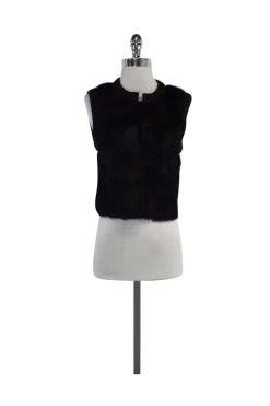 Quinn - Louisa Black Fur Vest Sz S