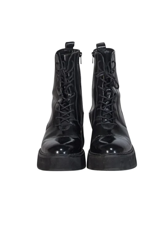 Rachel Comey - Black Leather Lace Up Combat Boots Sz 8