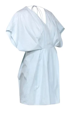 Rachel Comey - Pastel Blue Cotton Wrap Bodice Dress Sz 4