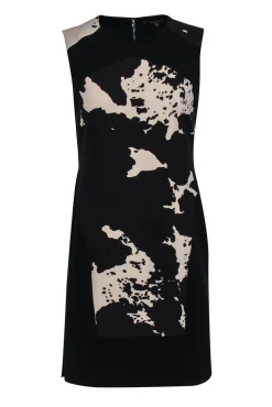 Rachel Roy - Black & White Cow Print Sheath Dress Sz 4