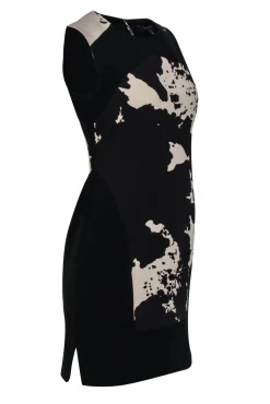 Rachel Roy - Black & White Cow Print Sheath Dress Sz 4