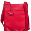 Radley London - Red Leather Shoulder Bag w/ Dog Logo Charm